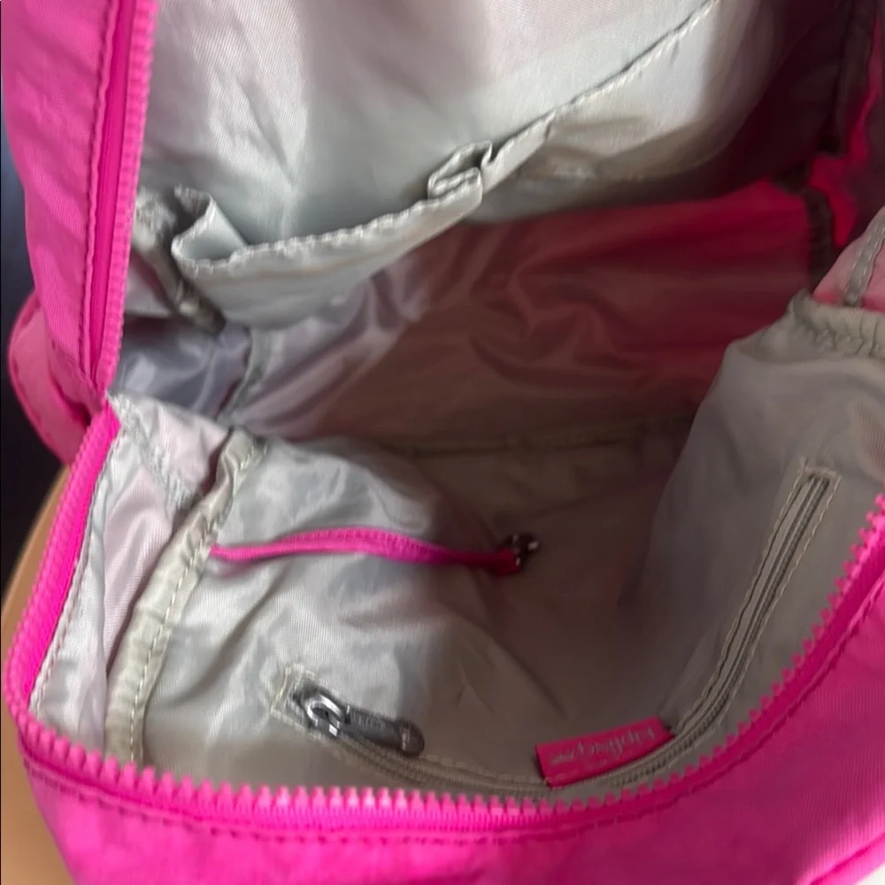 Kipling Pink Backpack with Adjustable Straps and Ruched Details - Picture 6 of 14
